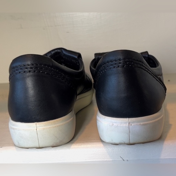 ECCO Women’s Soft 7 Quilted Black 8.5 Leather Slip On Sneakers Size EU 39 - Picture 9 of 11